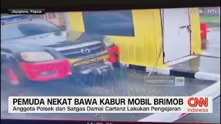 Pemuda Nekat Bawa Kabur Mobil Brimob