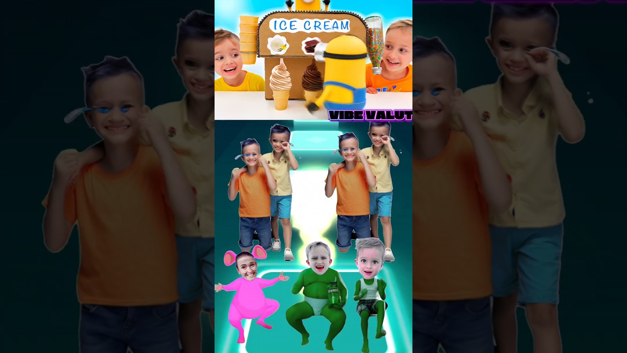 Vlad and niki Vs Minion X coffin dance song 🎶 Tiles Hop EDM Rush 🎮|