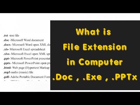 What is file and File extension in computer