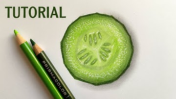 How To Draw A Cucumber Slice| Color Pencil Tutorial