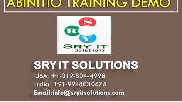 ABINITIO ONLINE TRAINING DEMO | ABINITIO LIVE VIDEO | ABINTIO DEMO