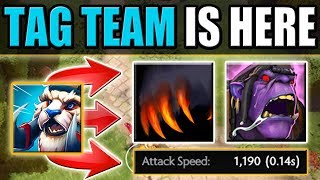 Tag Team Damage Buff with Max attack Speed Combo [Chemical Rage + Overpower] Dota 2 Ability Draft