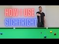 How i use sightright to correct my aim  91 break line up  raw snooker practice 10