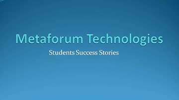 Metaforum Technologies - Students Success Stories