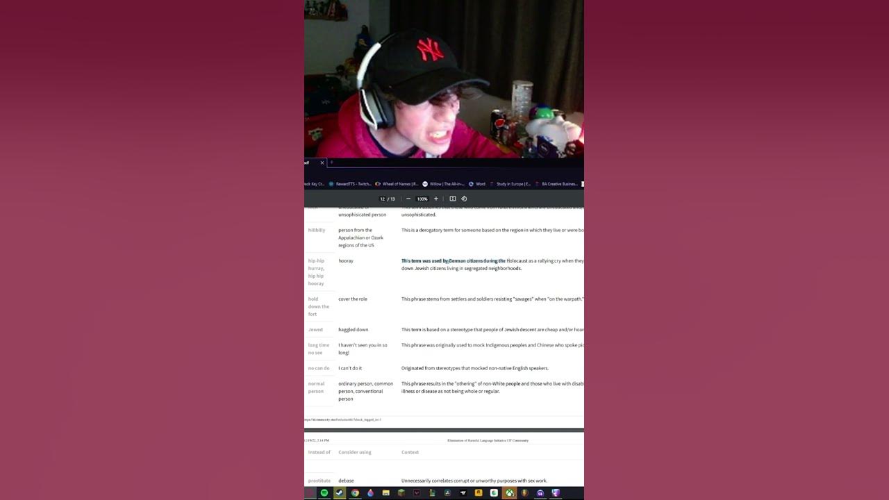 Stanford Classroom Banned Words YouTube