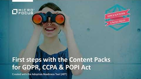 First steps with the Content Packs for GDPR, CCPA & POPI Act