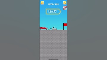 Draw bridge puzzle game level 1252 #gaming #drawing #Shorts