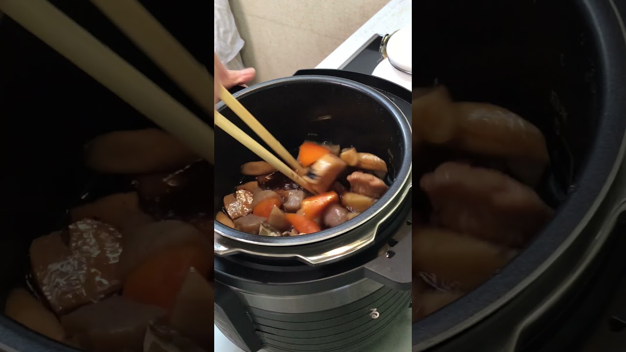 パナソニックの電気圧力なべで筑前煮を作る【成功編】 - YouTube