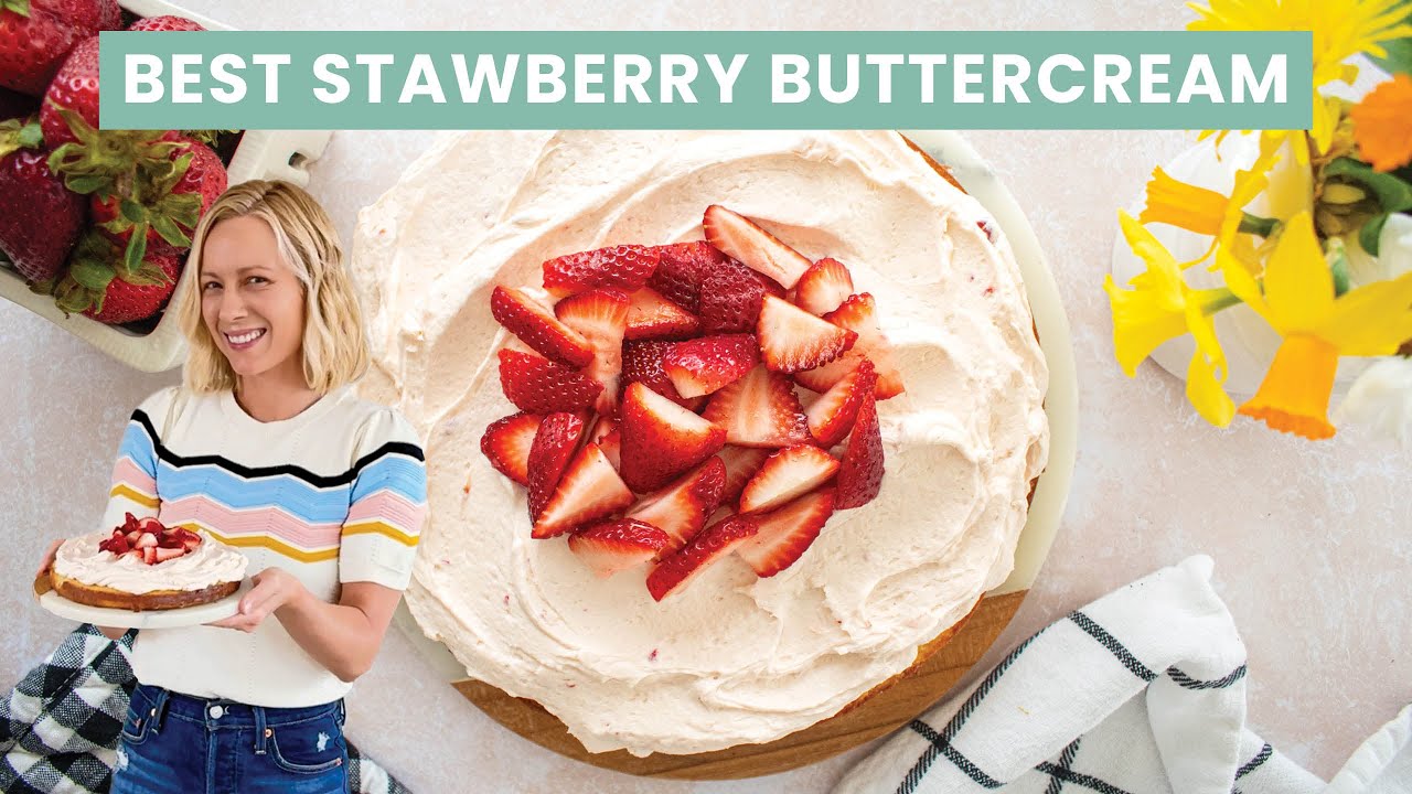 Easy Strawberry Buttercream Frosting (No Cooking Strawberries!)