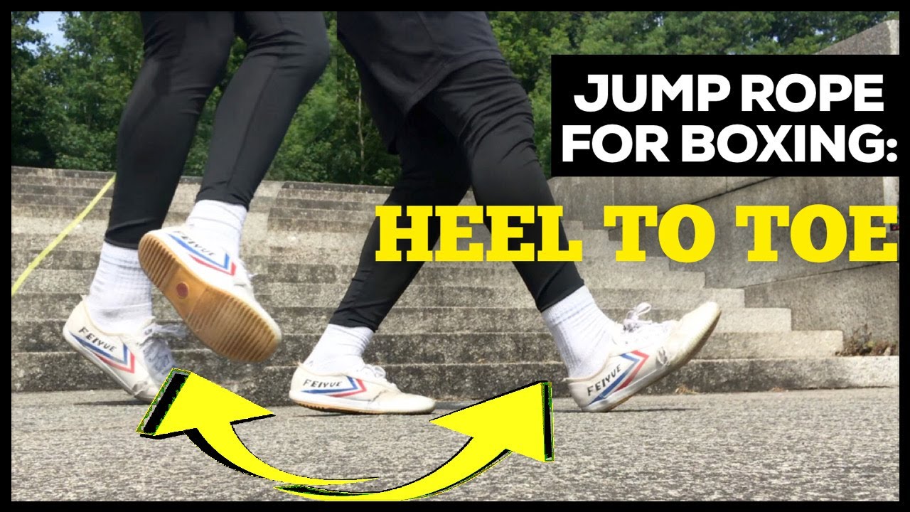 Jump Rope Footwork Skills For Boxing The 'Heel To Toe' Step (Skipping