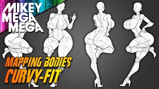 HOW TO DRAW FAN SERVICE (Mapping Fit Exaggerated Curves Character Sheet)