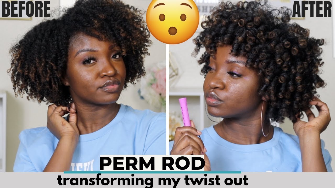 Twist Out To Perm Rod Set Natural Hair Transformation Youtube
