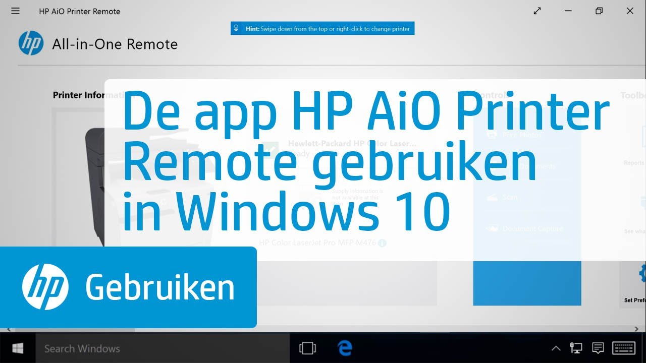 De app HP AiO Printer Remote gebruiken in Windows 10 - YouTube