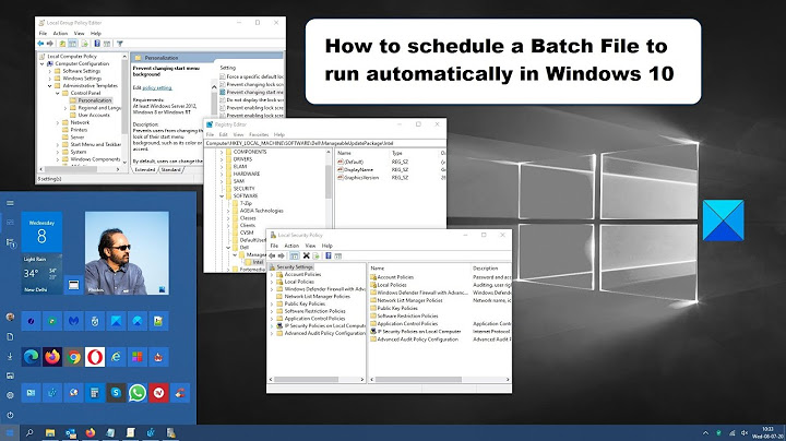 How to schedule a Batch File to run automatically in Windows 10