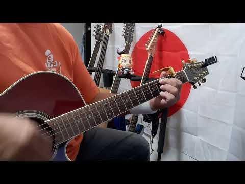 #96【 ワインレッドの心 】安全地帯、曲に合わせて弾いてみた。簡単ﾊﾞｰｼﾞｮﾝ！【コード表あり】
