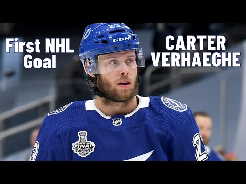 Carter Verhaeghe #23 (Tampa Bay Lightning) first NHL goal 07/12/2019