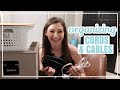 EASY CORD AND CABLE ORGANIZATION// Messy Cords? Cable Management and Organization Ideas