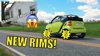 New Rims On The Smart Car! Creepy House Tour...