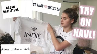 TRY ON CLOTHING HAUL HIGH SCHOOL ,  Brandy Melville, Urban Outfitters,