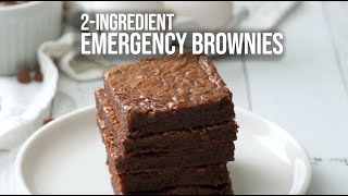 2-Ingredient Emergency Brownies | Kirbie's Cravings