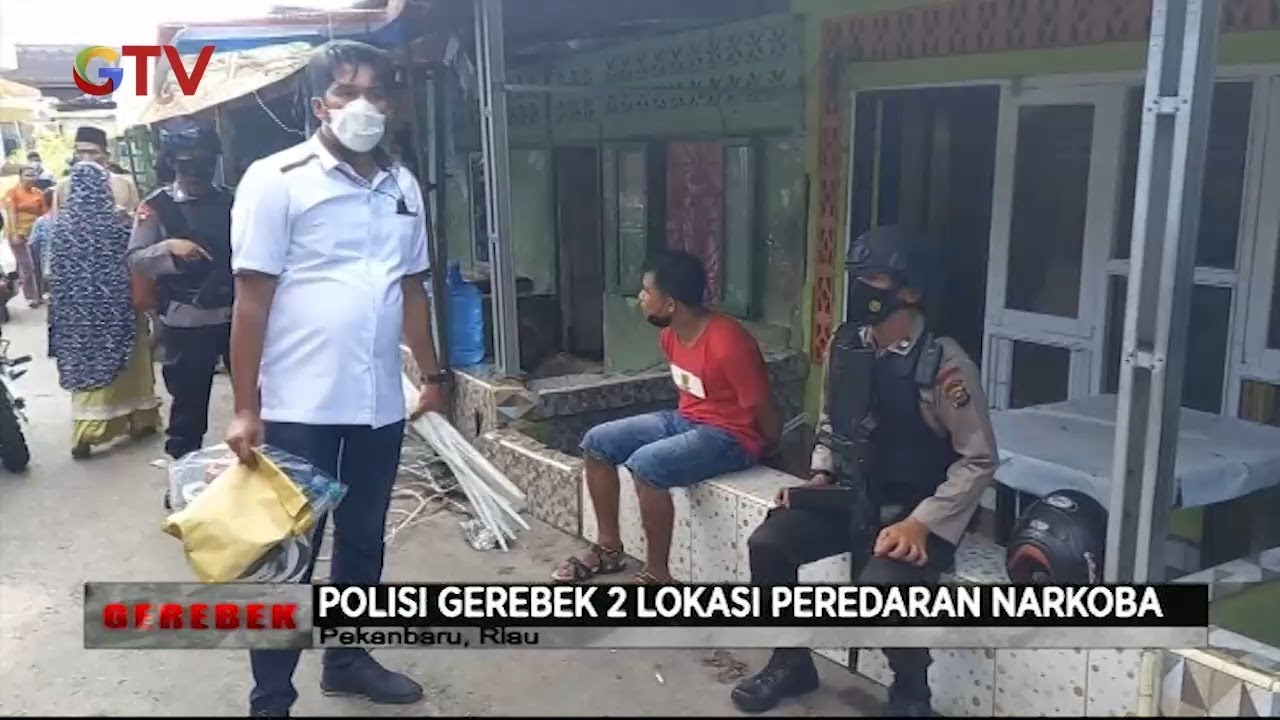 Kepolisian di Riau Gerebek Lokasi Peredaran Narkoba, Dikenal sebagai Kampung Narkoba - Gerebek 18/06