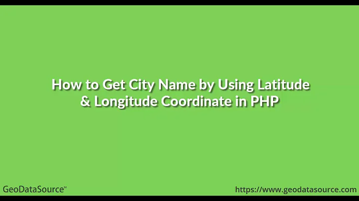 How to get city name by using latitude and longitude coordinate in PHP