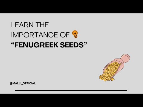 FENUGREEK SEEDS WATER USES //Tips// Healthy// @Malli_Official