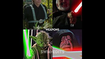 Palpatine and Dooku vs Yoda and Luke Skywalker