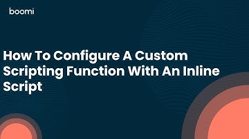 How To Configure A Custom Scripting Function With An Inline Script