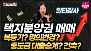 택지(토지)분양권매매 방법-택지스터디3 .복등기,명의변경,중도금대출승계,소유권이전