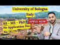 How to apply for university of bologna scholarship 2024  how to apply for italy scholarship 2024
