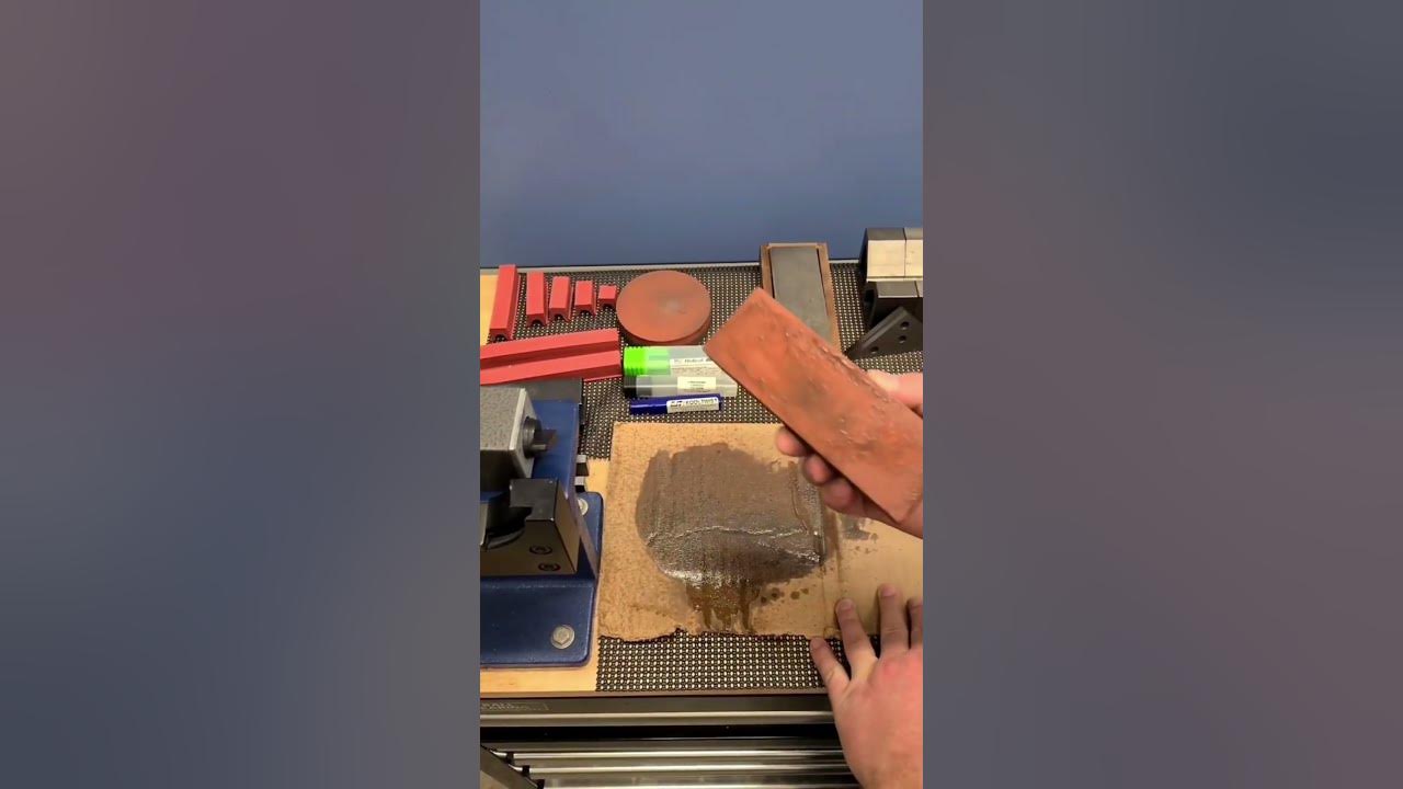 how to clean a clogged sharpening stone YouTube
