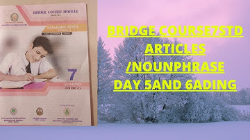 Bridge course7std/Day5,6/Articles/Nounphrase.