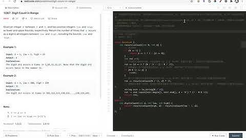 猩猩的乐园 Leetcode 1067 Digit Count in Range