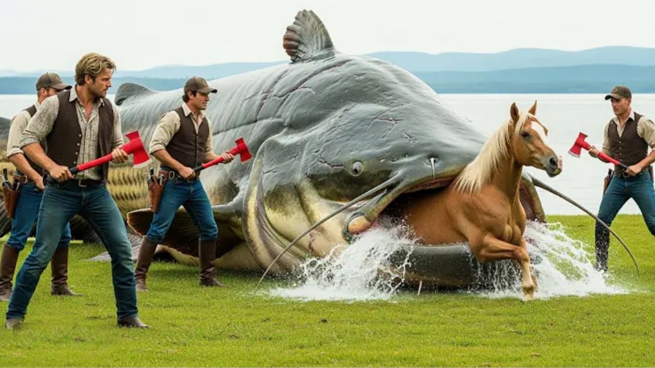 Horse Trapped by Giant Catfish | Incredible Rescue Moment