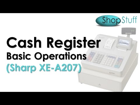 How use the Sharp XE-A207 cash register - YouTube