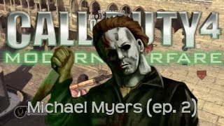 Michael Myers Part 2 Throwback Game Mode on COD4 - Hilarious Gameplay