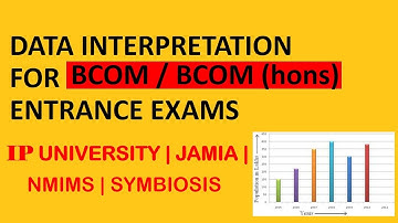 Data  interpretation for bcom hons entrance exams | Ipu | nmims | Symbiosis | Jamia | Entrance Exams