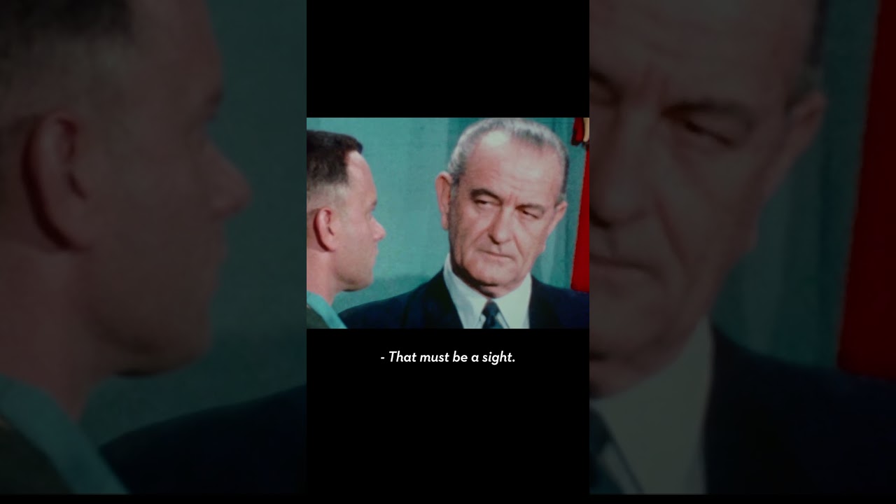Forrest Gump (1994): President Johnson Medal - "Hit in the buttocks"
