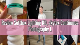 Review Softbox Lighting Kit, skytex Continuous Photography Lighting Kit with 2x20x28in Soft Box | 2x screenshot 5