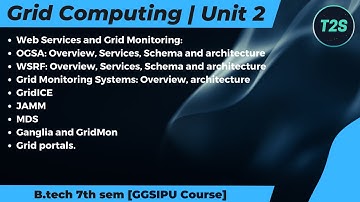Grid Computing Unit 2 | Notes | Btech | 7th sem [GGSIPU Course]