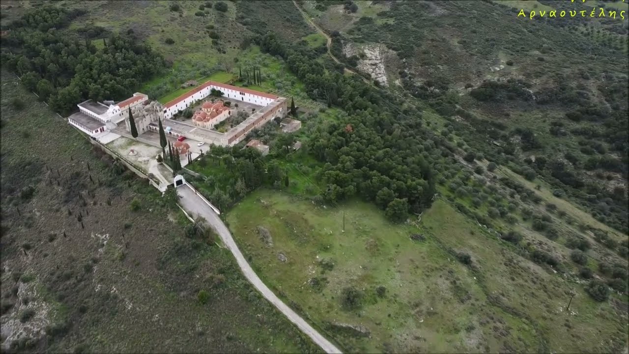 Η Ιερά Μονή Γεννήσεως του Χριστού (Ν. Αργολίδας) ΑΝΩΘΕΝ - Aerial video by drones Dji