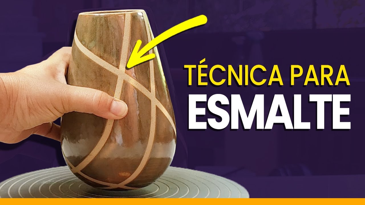 Esmalte com fita crepe | Aula de Cerâmica