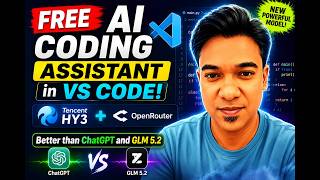 FREE AI Coding Assistant in VS Code! Tencent HY3 +OpenRouter,Better than ChatGPT|SAcademy|Sachin Adi
