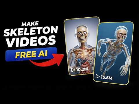How To Make Viral AI Skeleton Educational Shorts for Free (Full Step-by-Step Tutorial)