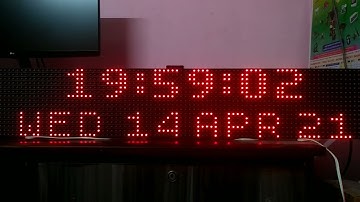 P10 Digital Clock with Transforming Clock Digits