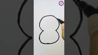 #shorts /HOW TO DRAW "8" IN BUBBLE NUMBERS