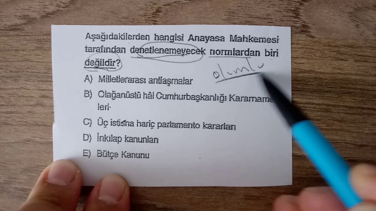 ANAYASA SORU ÇÖZÜMÜ 2020 #kpssanayasa #ekpssanayasa #önlisansanayasa #2020anayasavideoları