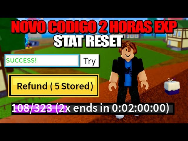 NOVO CÓDIGO +TODOS OS 5 CÓDIGOS DE RESET STATUS DO BLOX FRUITS 