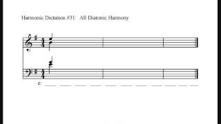 Harmonic Dictation #31 - All Diatonic Harmony